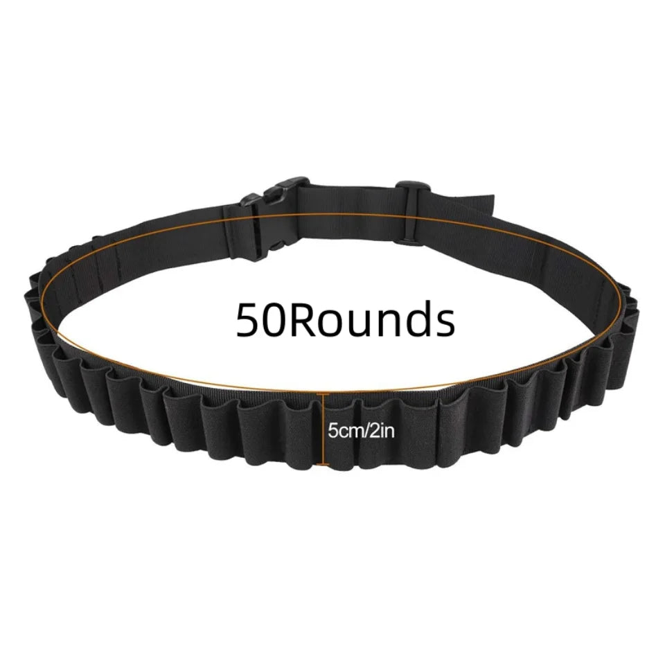 27/30 Rounds Shotgun Bandolier Belt Adjustable Shotgun Shell Carrier Ammo Pouch Holder for 12 Gauge Hunting Accessories