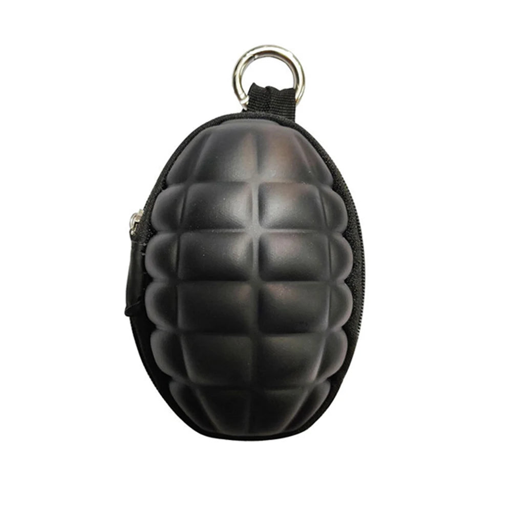 Tactical Grenade Shaped Style Key Wallets PU Leather Hand Zipper Car Coin Purse Knife Pouch Bag Keychain Holder Case Camouflage