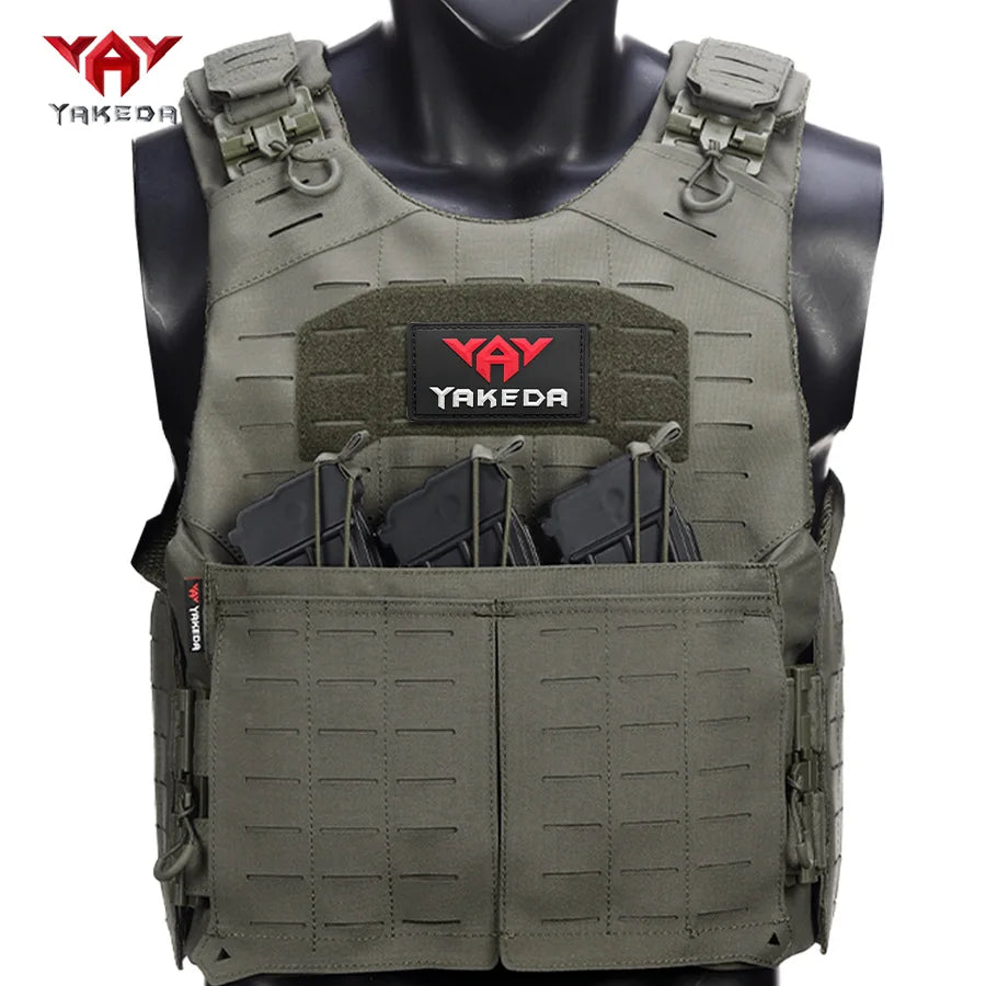 YAKEDA oversized hidden triple equipment bag hunting vest laser cutting technology tear resistant and wear-resistant material