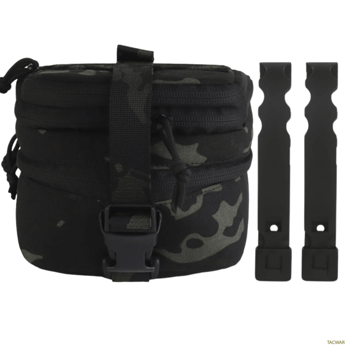 Tactical NVG Pouch for PVS-7/14/15/18/23/31/22/24/26,Airsoft Hunting MOLLE Padded Expandable Binocular Night Vision Carry Case