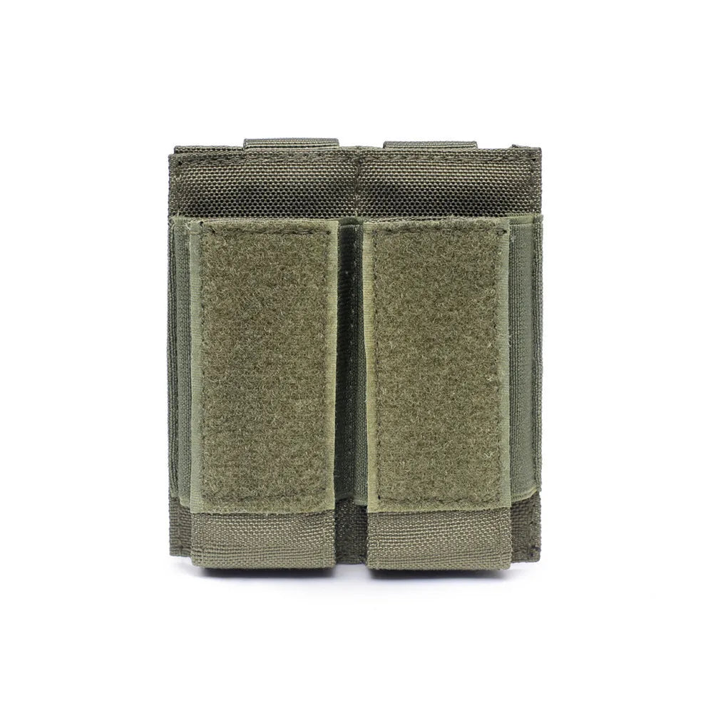 Molle Double 9MM Magazine Pouch Hunting Flashlight Holder EDC Waist Bag Airsoft Mag Holster Storage Bags