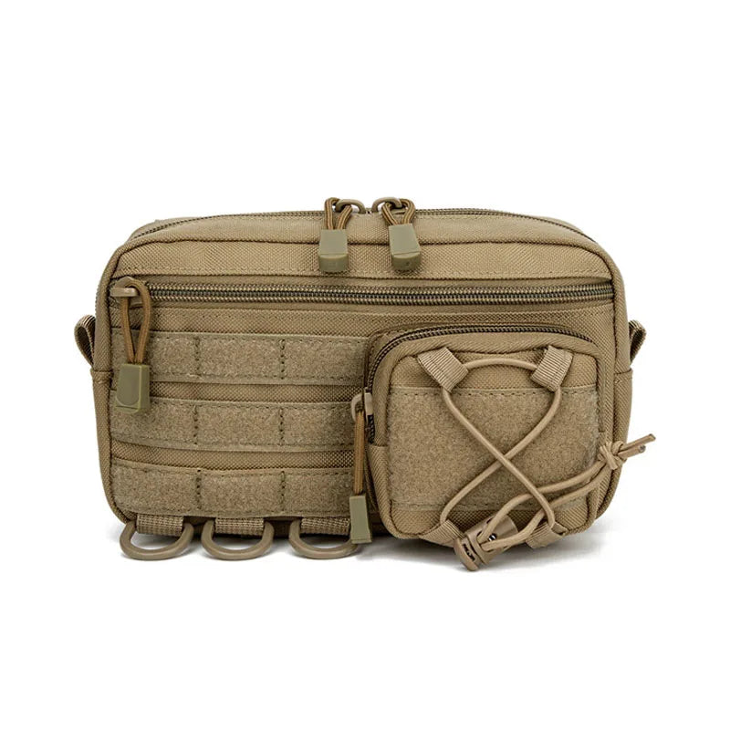 Tactical MOLLE Admin Pouch Horizontal Front Drawstring Pocket EDC Utility Organizer Waist Pack for EMT Hunting Outdoor