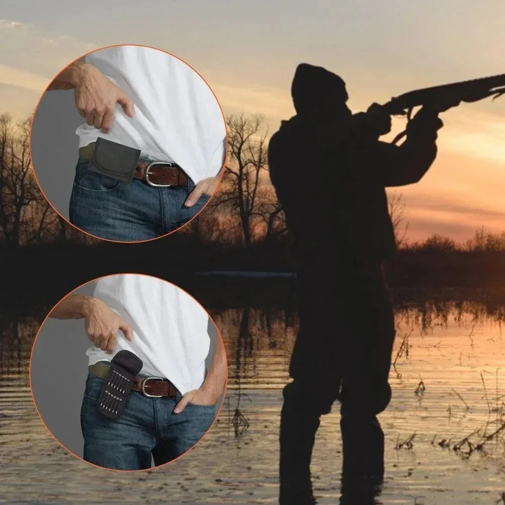 Tactical 12 Round Foldable Ammo Pouch Ammo Carrier Bag Molle Shotgun Bullet Shell Holder Rifle Cartridge Hunting Accessories