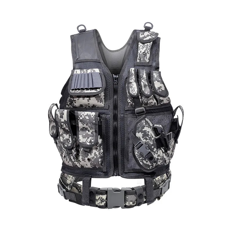 Multi-Functional Wear-resistant Tactical Vest Adjustable Outdoor Training Clothes Multi Pockets Equipment Protective Waistcoat