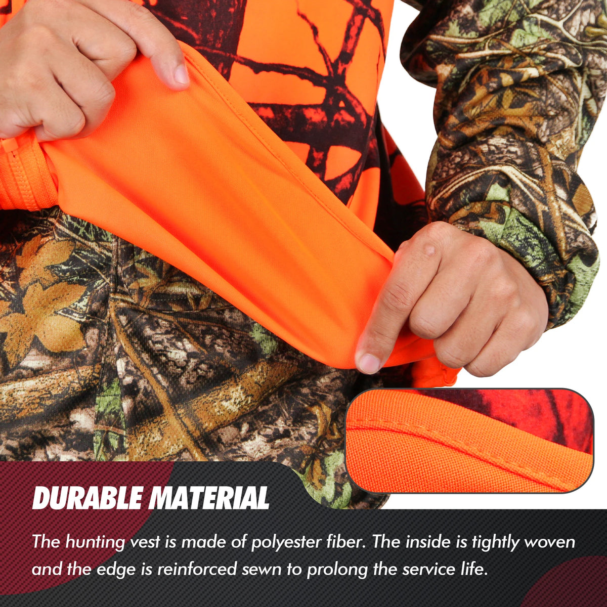 M-4XL Large Size Men Quick Dry Orange Hunting Vest Adult Outdoor Travel Hiking Camping Sleeveless Fishing Photography Waistcoat