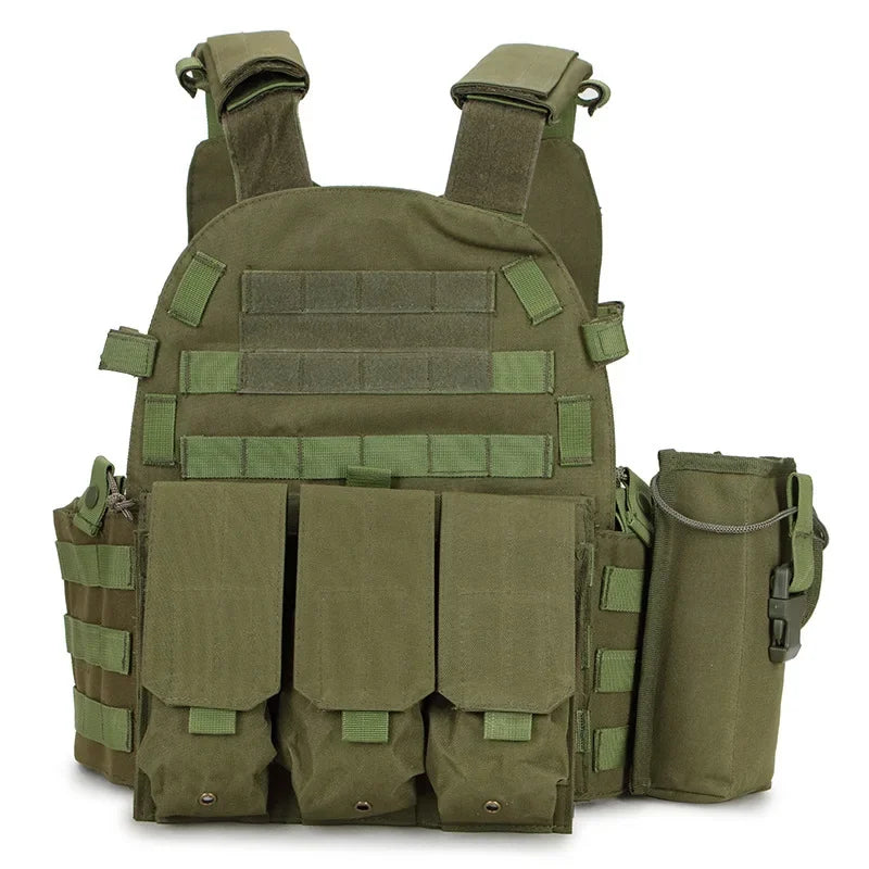 kaevixdio 6094 Outdoor Tactical CS Game Body Armor Hunting Nylon Pouch Molle Plate Carrier Airsoft Accessories Gear Combat Vest