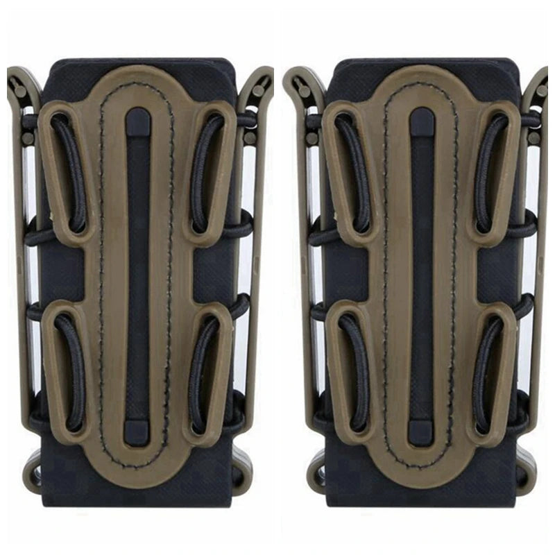 2Pcs 9mm Mag Pouches Pistol Magazine Pouch Soft Shell Magazine Pouch Tactical Rifle Fast Mag Carrier Holder for Belt&Molle Sytem