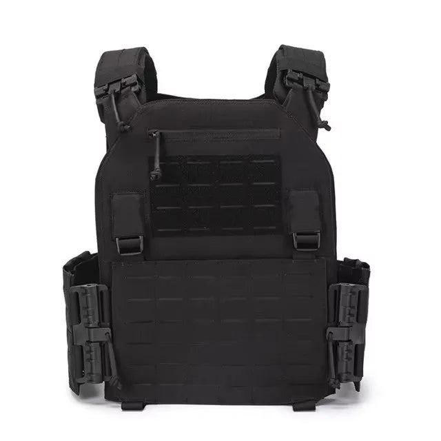 Tactical Vest 6094 Fast detachable light laser cut outdoor hunting black gear carry vest of high quality 1000d nylon
