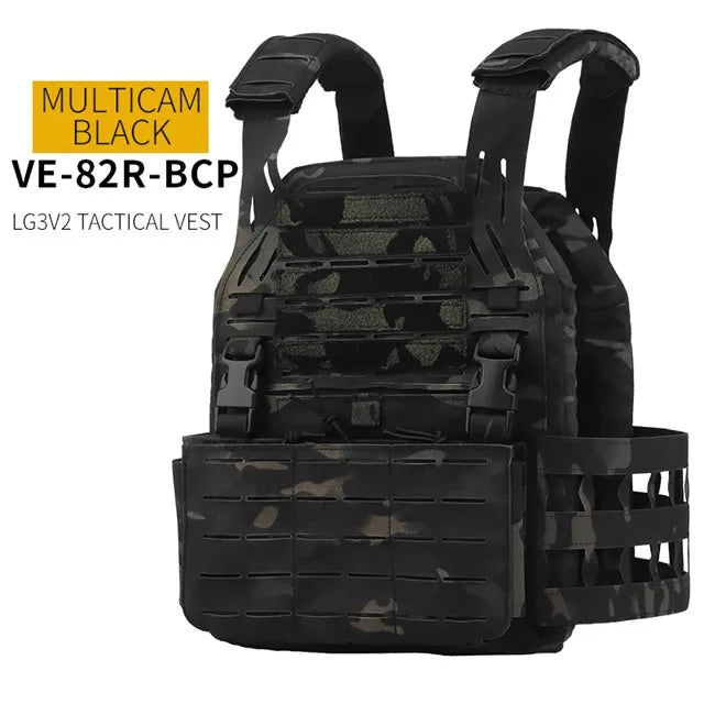 WOSPORT Tactical Outdoor Protective Mounted Vest LG3V2 6094 Thickened Shoulder Pads Laser MOLLE Cutting Hunting Vest