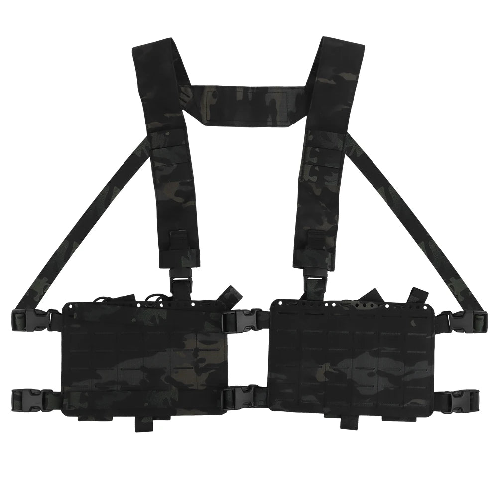 Tactical Alpha Chest Rig Split Chassis MOLLE Double-sided Plate Hunting Vest Expand Shooting Airsoft Magazine Bag Carrying Gear