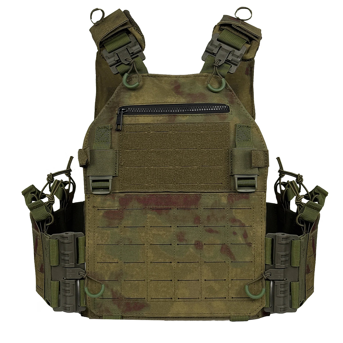 Outdoor multifunctional laser MOLLE hunting vest, breathable and detachable, with multiple equipment bags for reassembly
