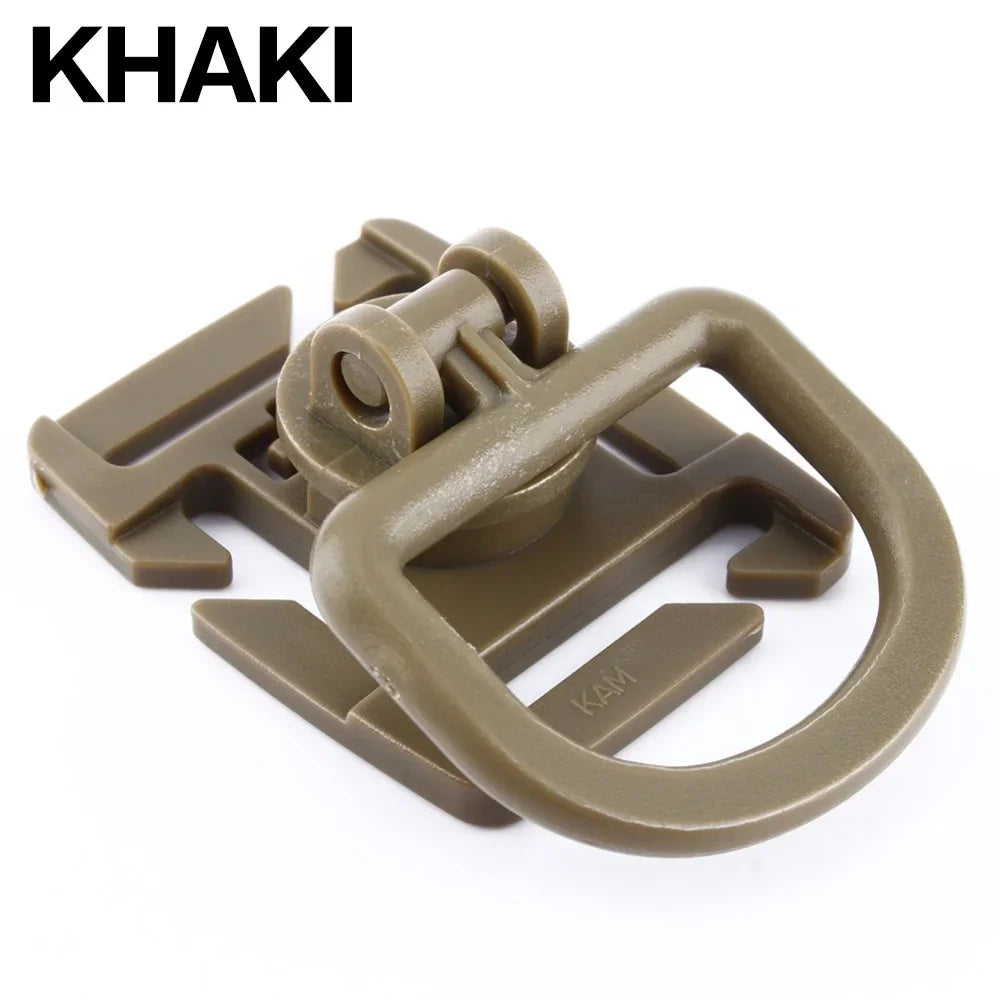 4Pcs 360 Rotation D-Ring Clips Molle Bag Accessories for MOLLE Webbing Attachment Backpacks D-Ring Grimloc Locking D-Ring
