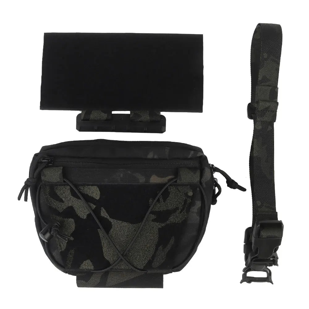Tactical Raid Drop Down Pouch Detachable Militar Hunting Vest Abdominal Dump Drop Pouch Fanny Pack ARC Vest/Chest Rig Accessory