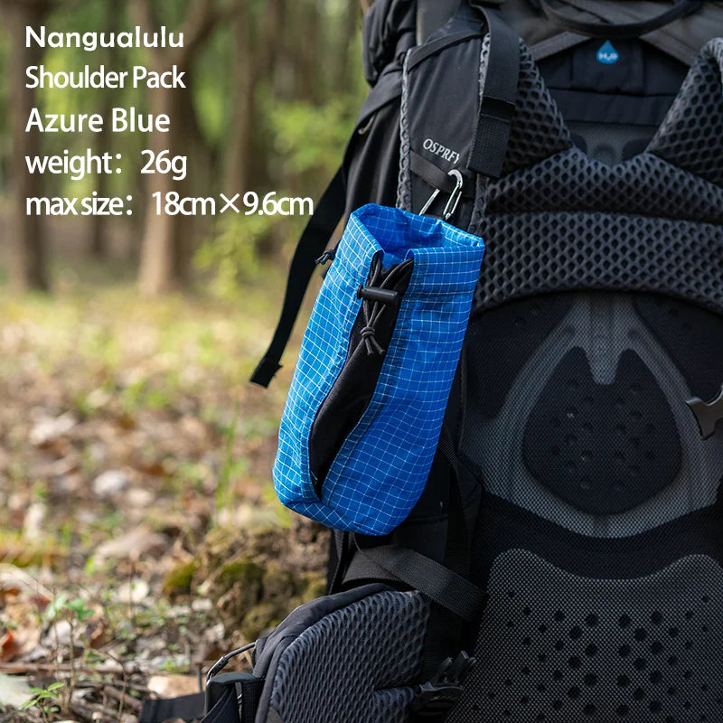 Shoulder Strap Water Bottle Pouch Outdoor Hiking Adjustable Elastic Bottle Holder Ultralight Backpack Attachment Pocket