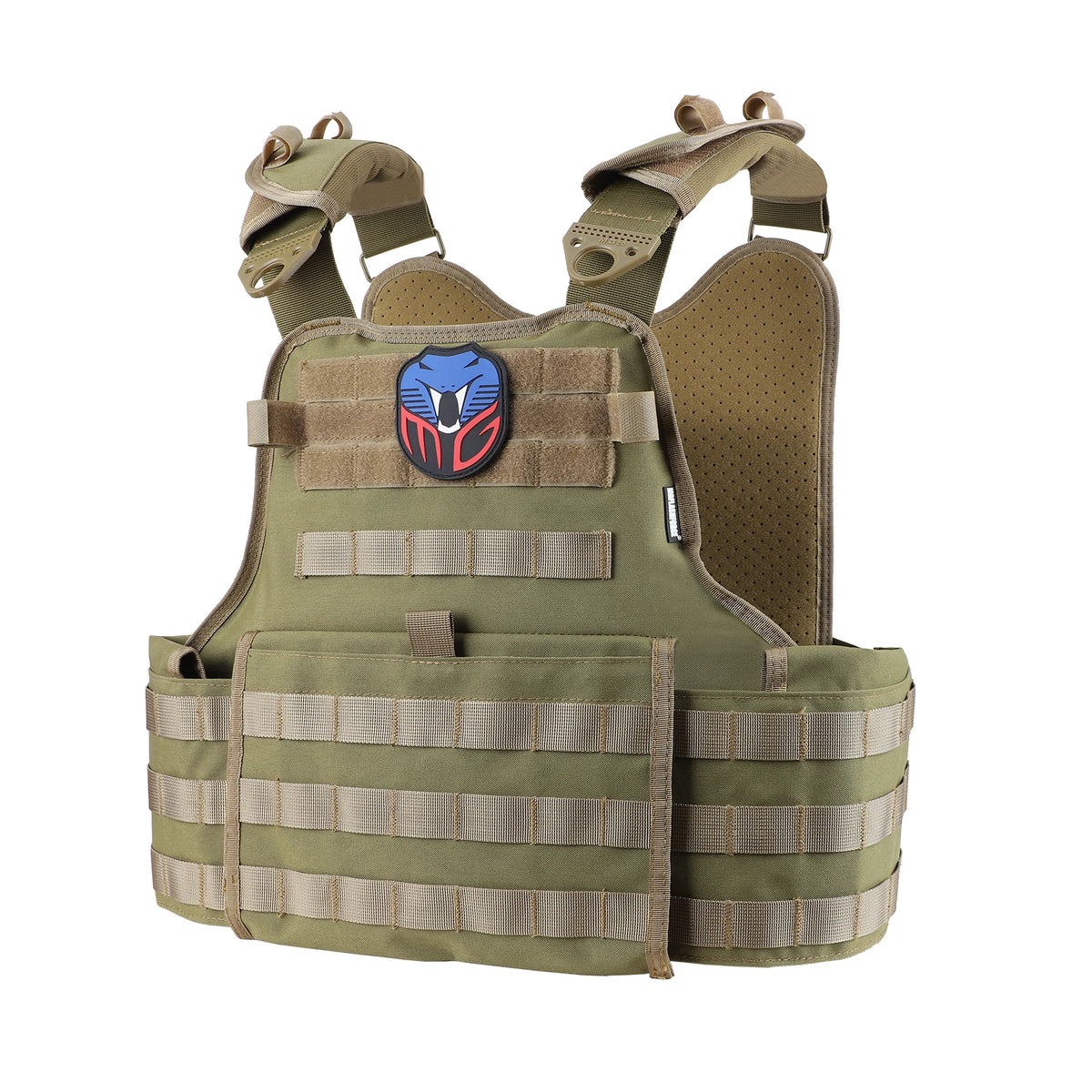 MGFLASHFORCE Tactical Vest for Men Military Molle Lightweight Plate Carrier Airsoft Paintball Army Combat Vest