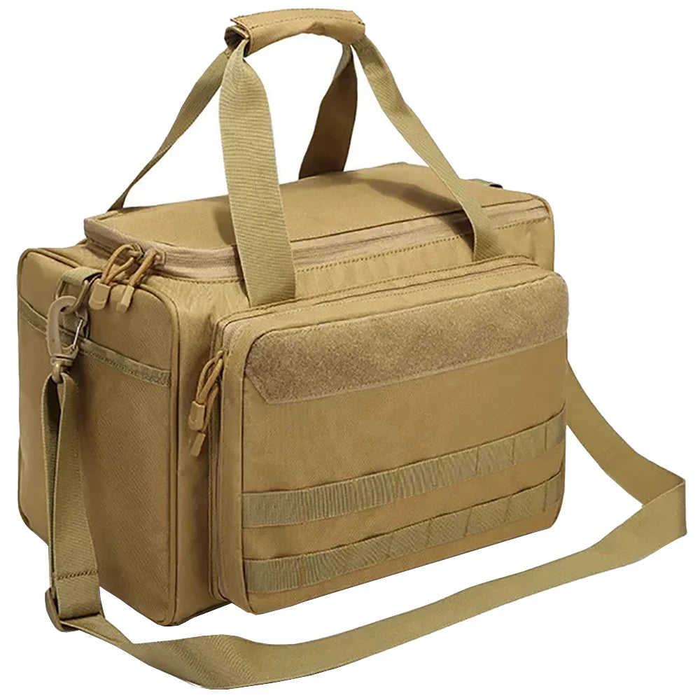 Gun Range Storage Bag Tactical Camping Molle Pouch Outdoor Sport Hunting Accessory Nylon Gun Case Bag Pistol Tool Shoulder Pack