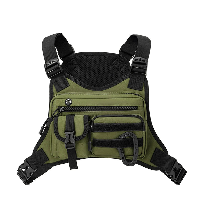Outdoor Sports Chest Bag Vest Men Women Backpack Multi Pocket Travel Work Front Rig Fanny Pack Running Cycling Tactical EDC Bag