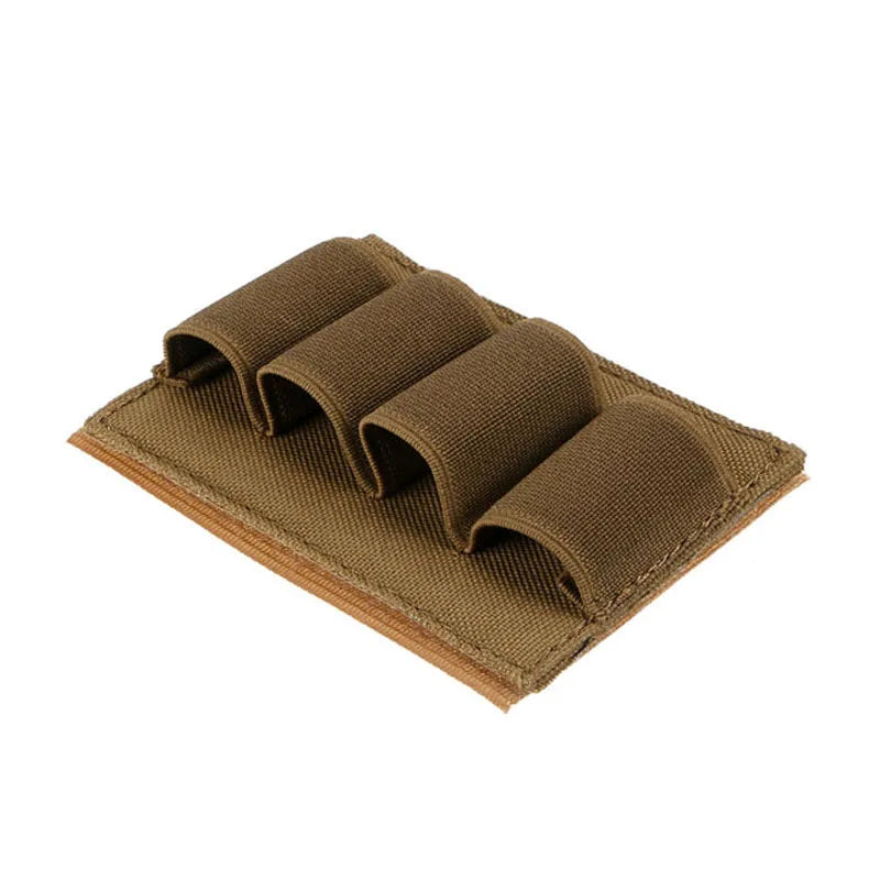 4 Round Shotgun Shell Holder Tactical Vest Mount 12GA Shotshell Organizer for Hunting Shooting EDC Small Tools Storage