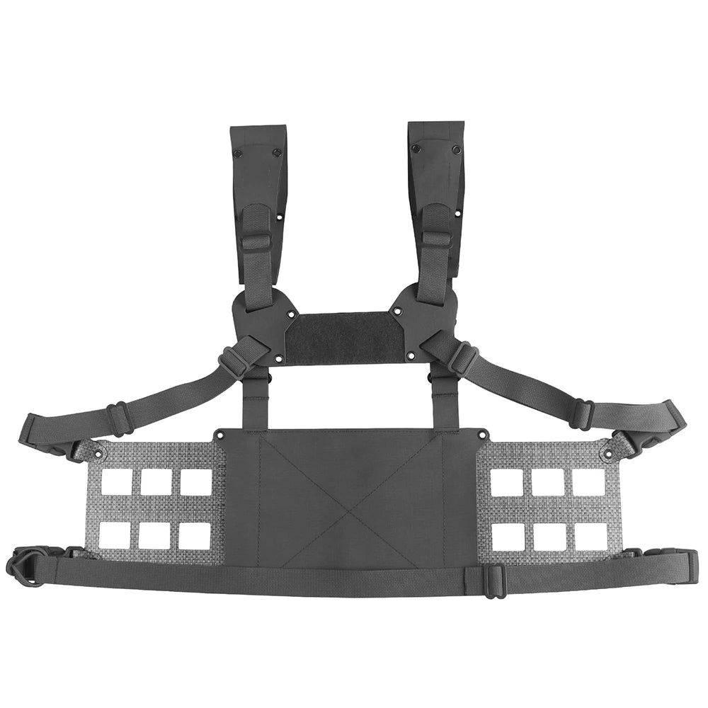 Ferro Style Tactical Chest Rig Wide V2 2nd Gen Lightweight Chesty Rig Hunting Vest Gear Extended Front Flaps Plate Carrier Adapt
