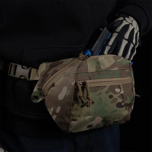 Camouflage Crossbody Waist Pack Adjustable Outdoor Hiking Travel Pouch Waist Bag Hunting Travel Hiking Crossbody Pouch