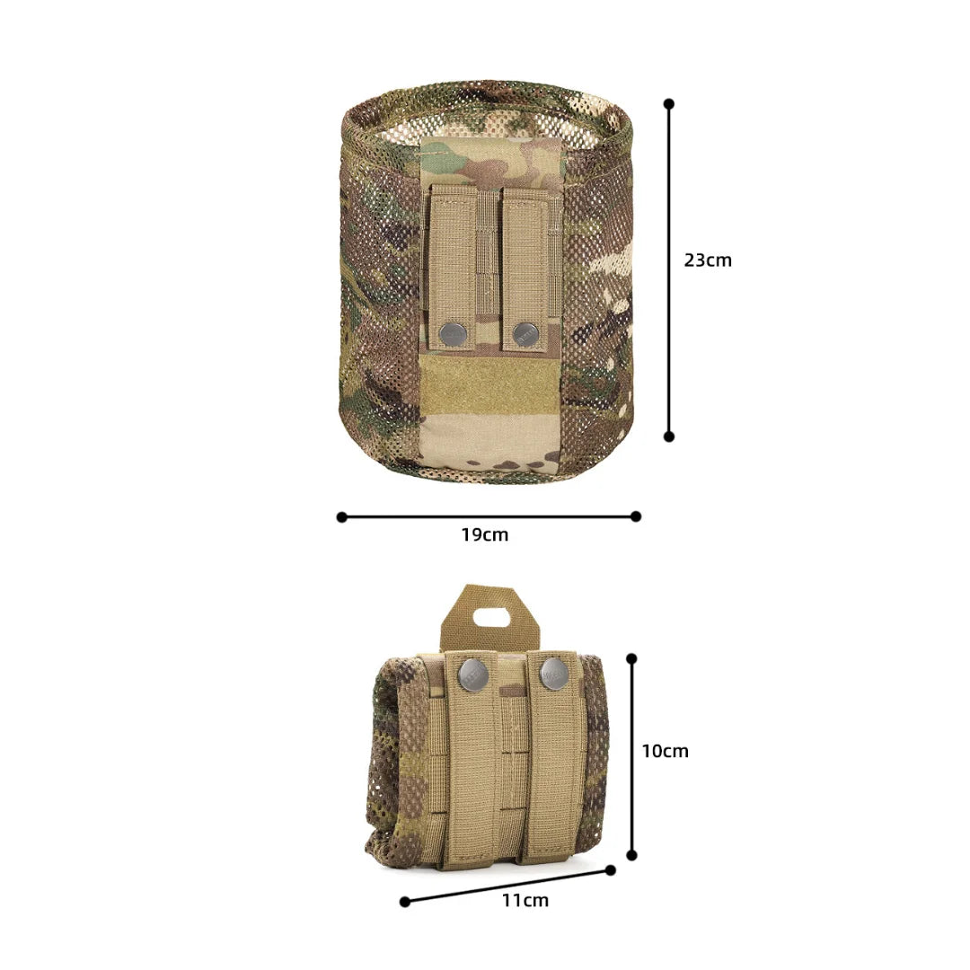 New Roll-Up Mag Mesh Dump Pouch Magazine Mini Foldable Net Pocket EDC Tactical Outdoor Sport Hunting Bags 500D