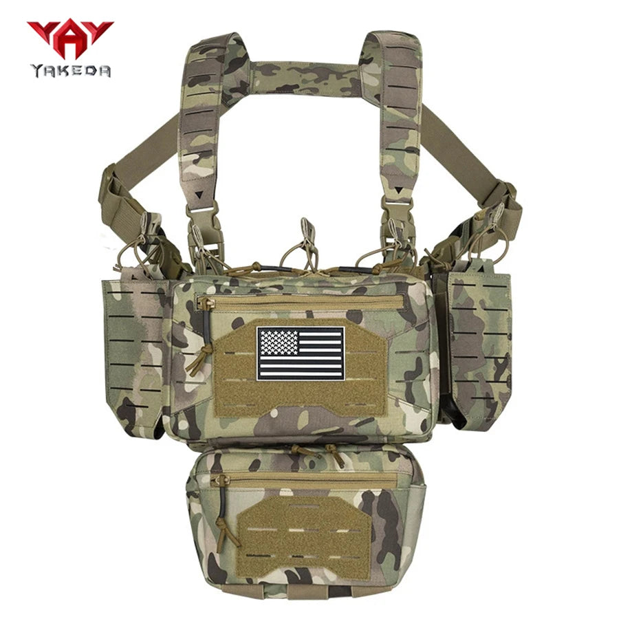 YAKEDA Outdoor Equipment Chest Hanging Bellyband Laser MOLLE Mounting Multi functional Chest Hanging