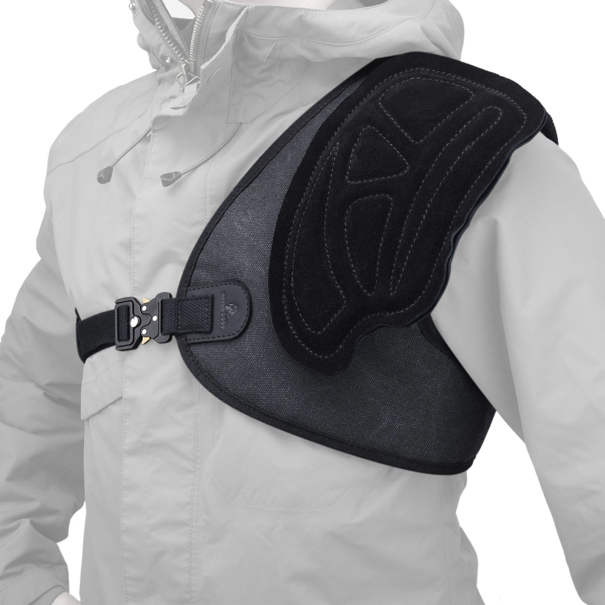 Canvas Leather Shooting Recoil Pad Shoulder Pad Adjustable Rifle Shotgun Field Shield