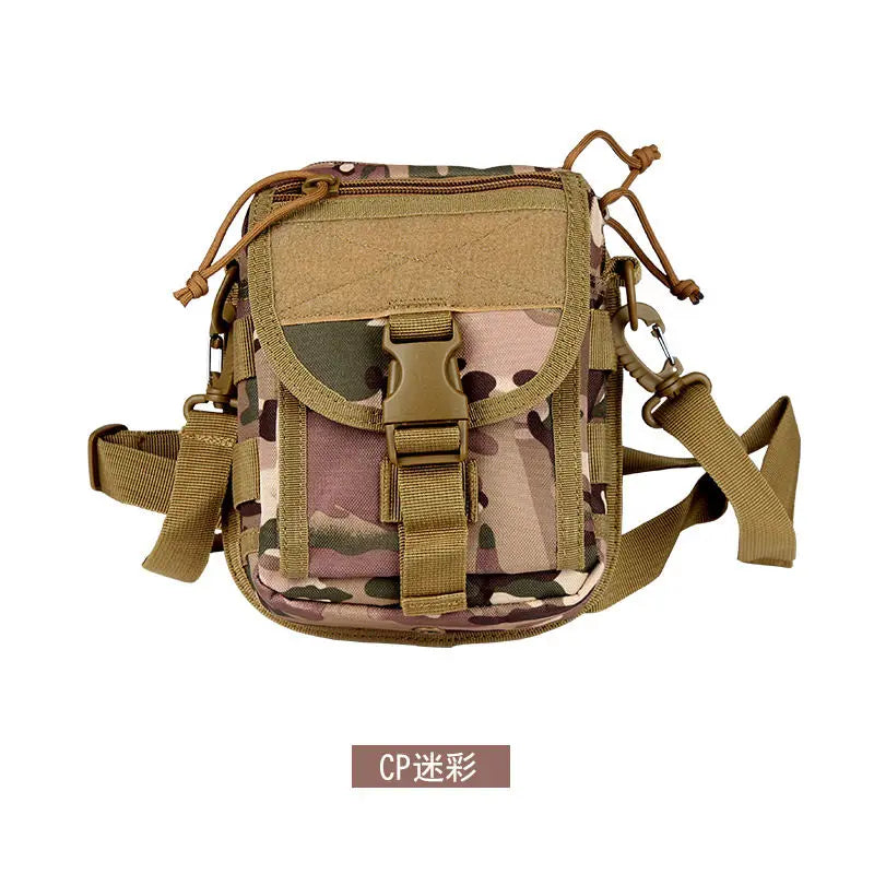 Tactical Waist Bag Molle System Outdoor Crossbody Sling Bag Oxford Cloth Multi-pocket Shoulder Pack for Hiking Camping Travel