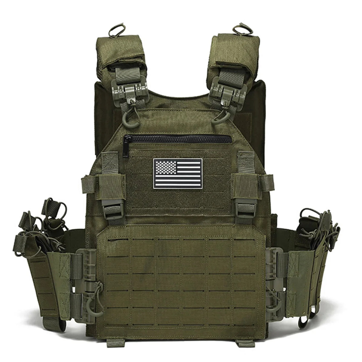 VL Quick release hunting vest with chest zipper anti-theft bag MOLLE modular expansion breathable elastic vest