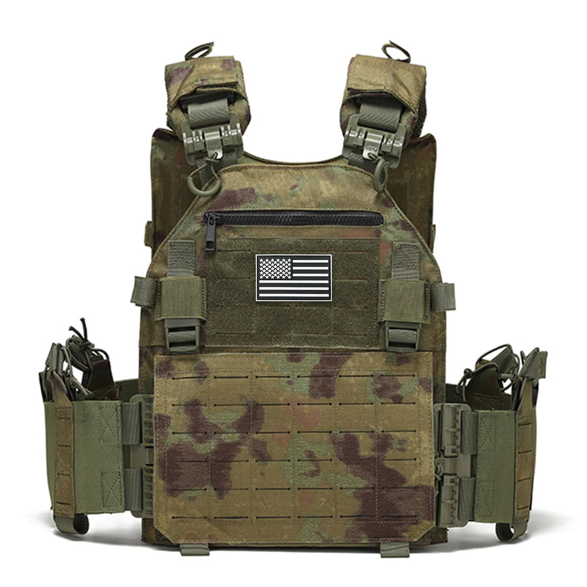 TT uick release hunting vest with chest zipper anti-theft bag MOLLE modular expansion breathable elastic vest