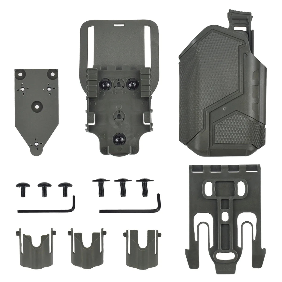 Tactical Quick Draw Holster Compatible X300 Flashlight MOLLE Waist Carry Multi-Functional Outdoor CS Game Prop