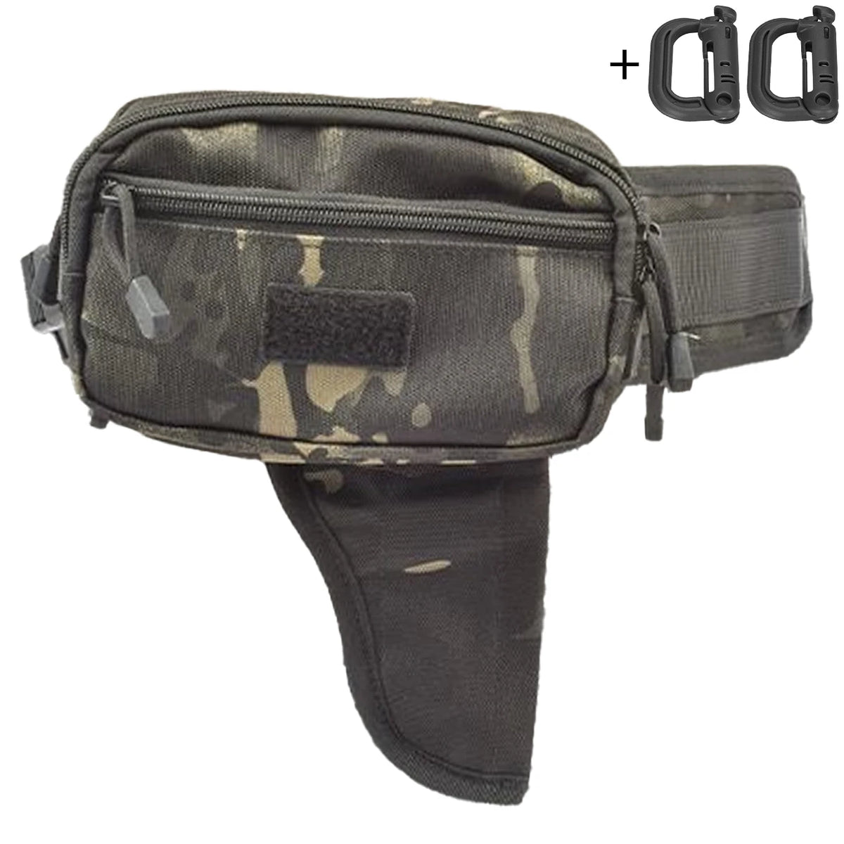 Portable hidden waist bag with widened adjustable waistband, high-strength quick release buckle, layered storage