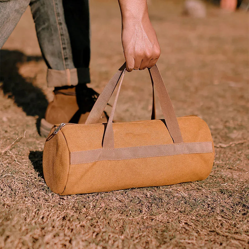 Camping Tools Storage Bag Large Capacity Cylinder Tent Stake Bag Lightweight Tent Peg Ground Nail Holder Bag for Outdoor Camping