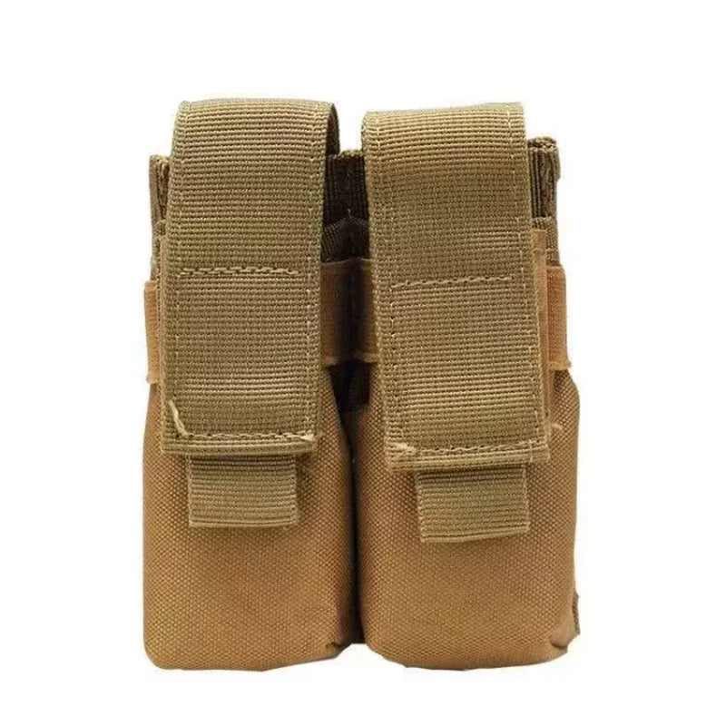 9mm Magazine Pouch Single Double Magazine Pouch Outdoor Molle Open Top Magazine Pouch for Glock M1911 92F Flashlight Bag
