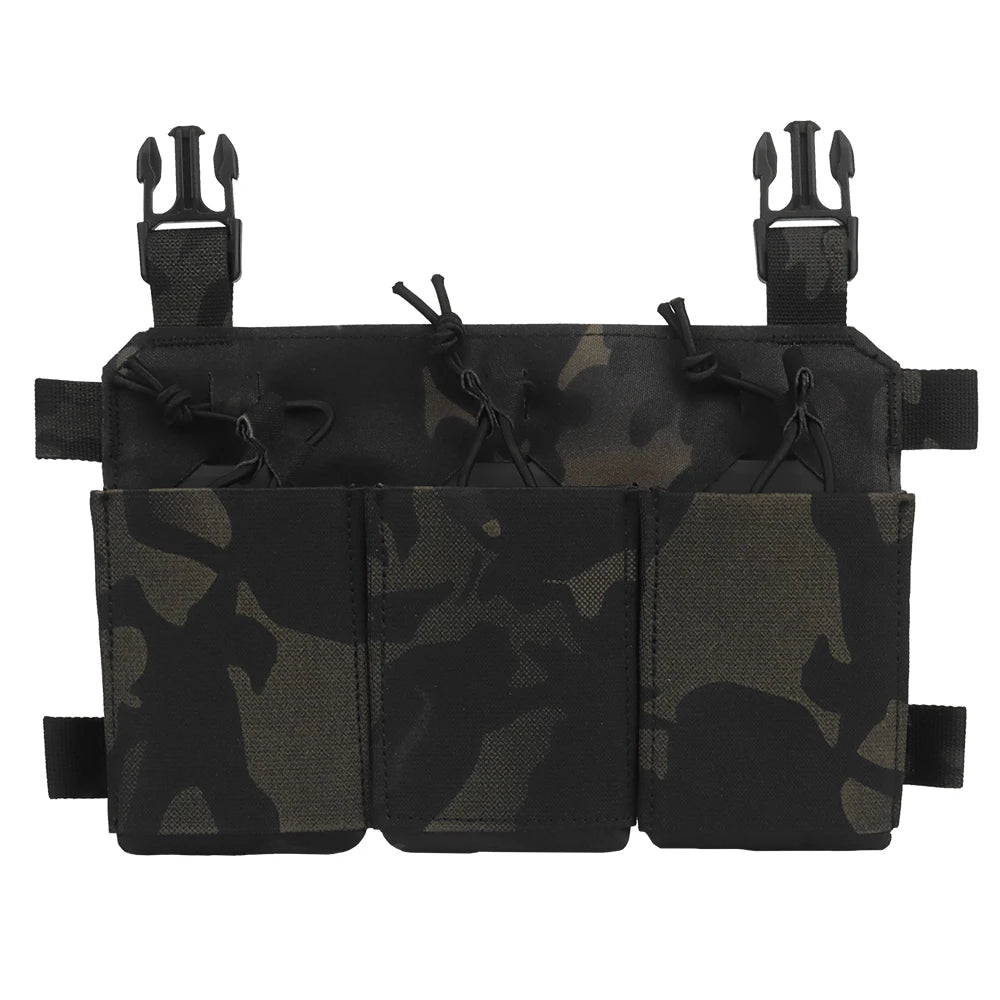 Tactical 556 762 Triple Rifle Mag Pouch Multipurpose Pistol Rifle Magazine Bag Holder for Chest Rig Plate Carrier Vest