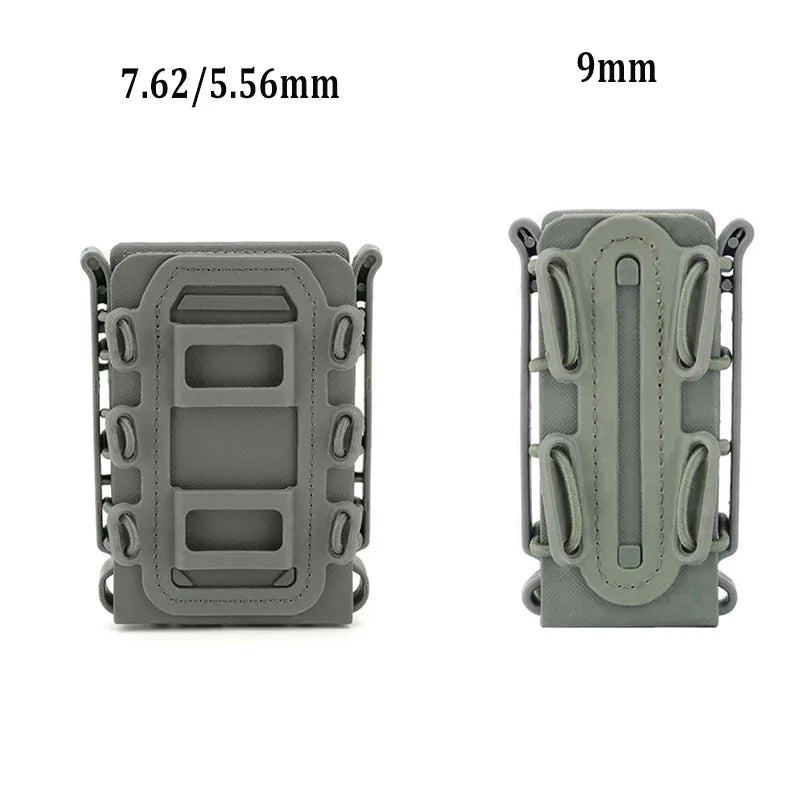 2PCS/Set Molle Magazine Pouch 5.56 7.62 9mm Mag Holster Rifle Pistol Magaizne Case Holder for AR15 M4 AK Glock 17 M9 Universal