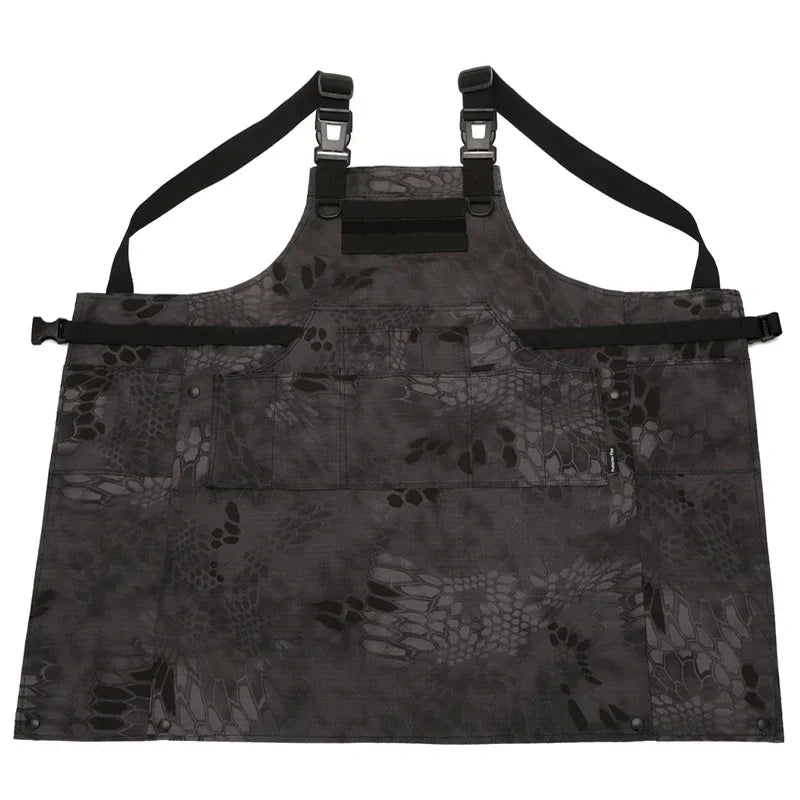 Tactical Camouflage Vest Apron Men Women 12 Pockets Work Apron Outdoor Clothes Accessories Camping Picnic Garden Wear-resisting