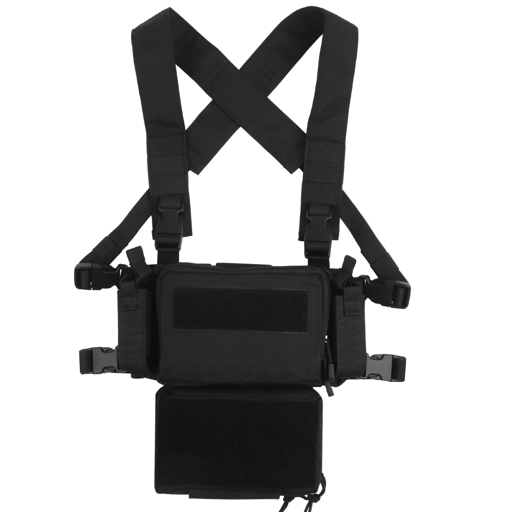 Tactical Vest Set D3CRM Chest Rig with Drop Pouch 5.56 Triple Mag Pack Multifunctional Detachabl Adjustable Hunting Airsoft Gear