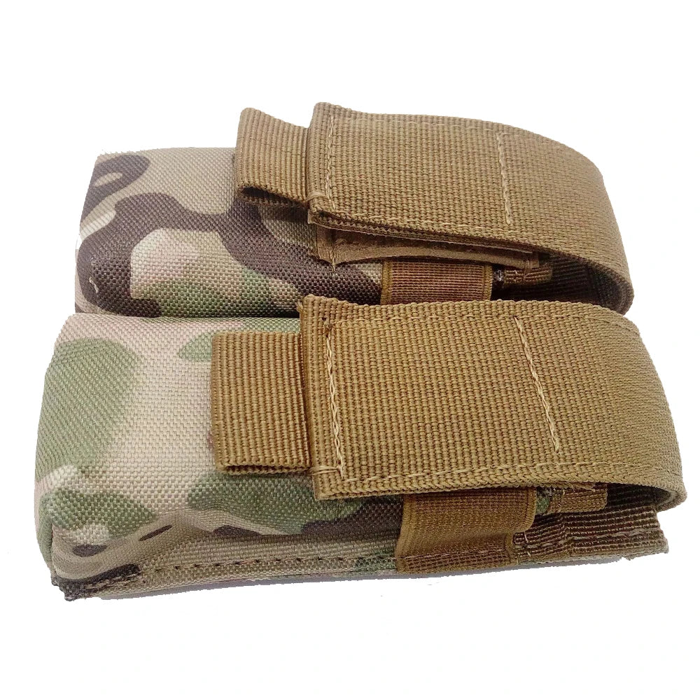 9mm Molle Double Pistol Magazine Pouch Mag Holster Flashlight Holder EDC Tool Waist Bag Vest Pouches Outdoor Hunting Accessories
