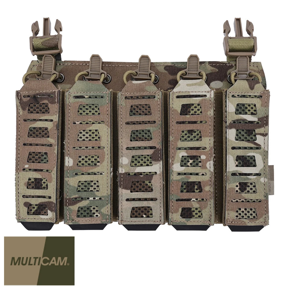 MP5 MP7 Magazine Placard with Hook&Loop Backing & Elastic Straps Tactical Chest Rig Panel for Airsoft Hunting - SINAIRSOFT