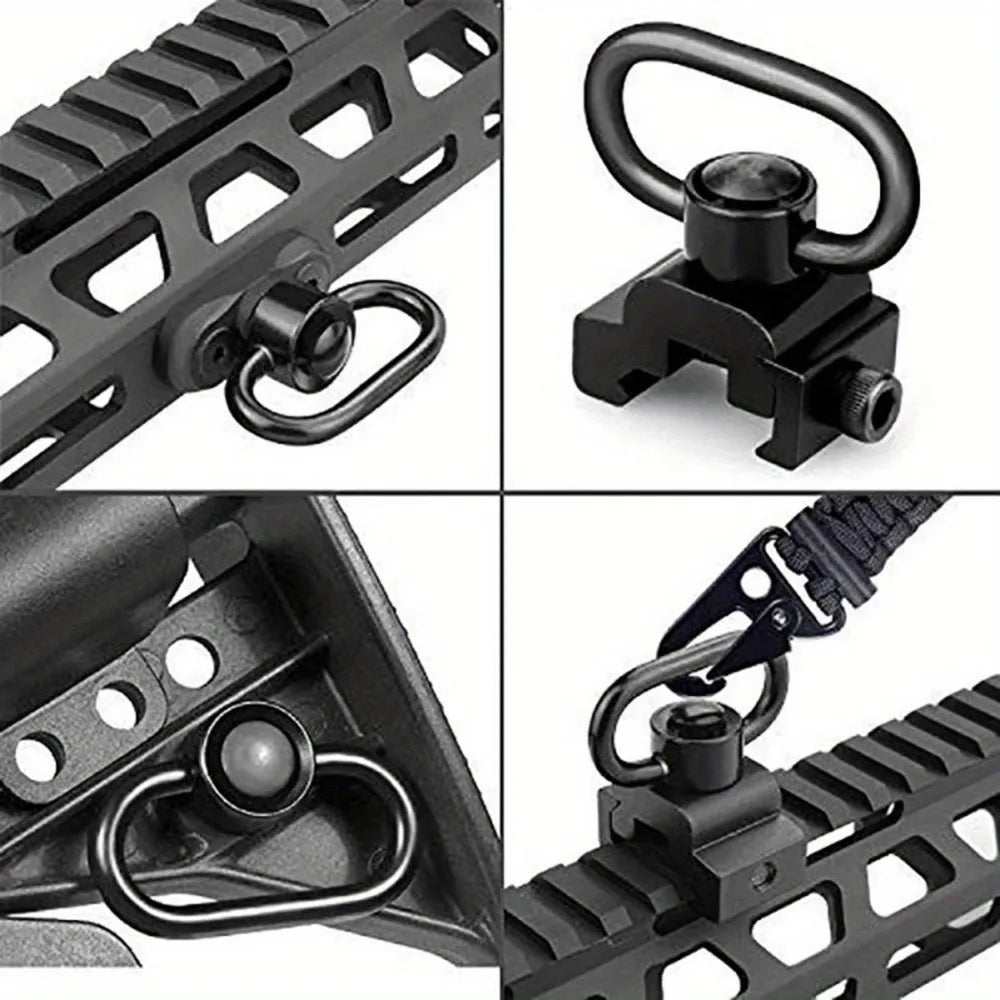 1PC Outdoor Products Tactical Accessories QD Quick Release Swivel Loop Carabiners