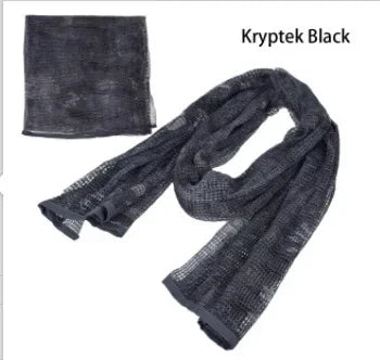 Tactical Mesh Breathbale Scarf Sniper Face Veil Camo Airsoft Hunting Cycling Hiking Neckerchief Mask Camouflage Outdoor Scarf