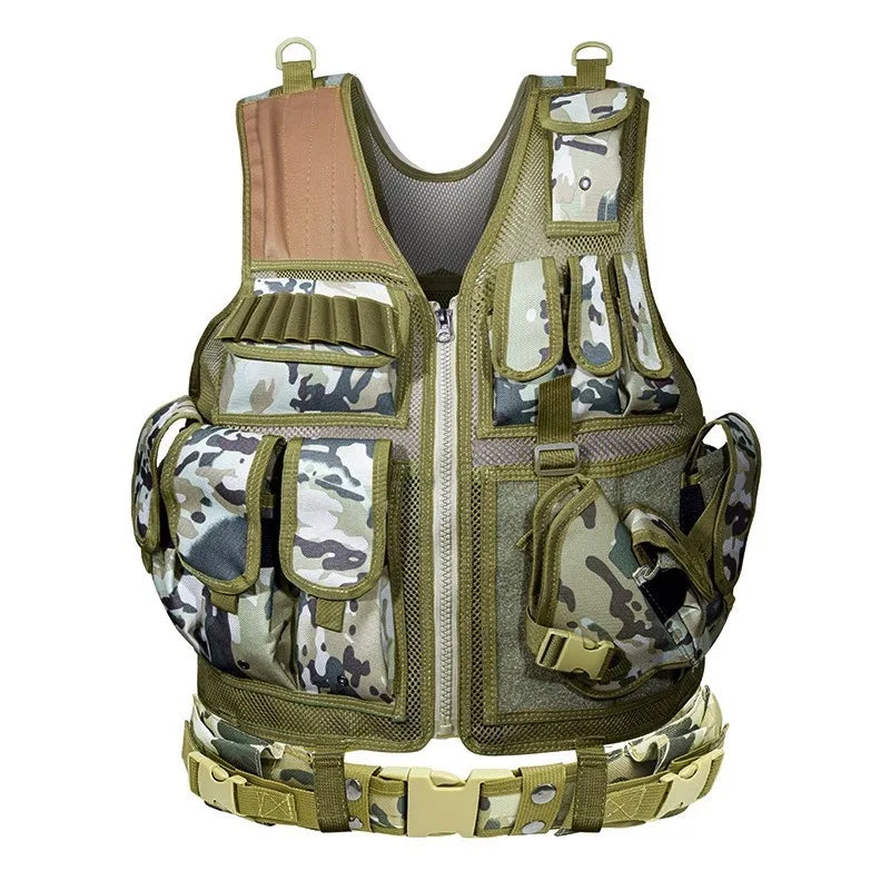 Adjustable Molle Tactical Vest Combat Body Armor Vests Security Guard Hunting Outdoor CS War Game Airsoft Training Jacket Sport