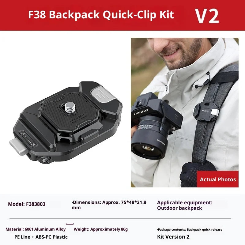 FALCAM F38 Quick Release Kit for Backpack V2 F38 3802/F38 3803/F38 3803P Camera Strap Clip for Camera Expansion Accessories