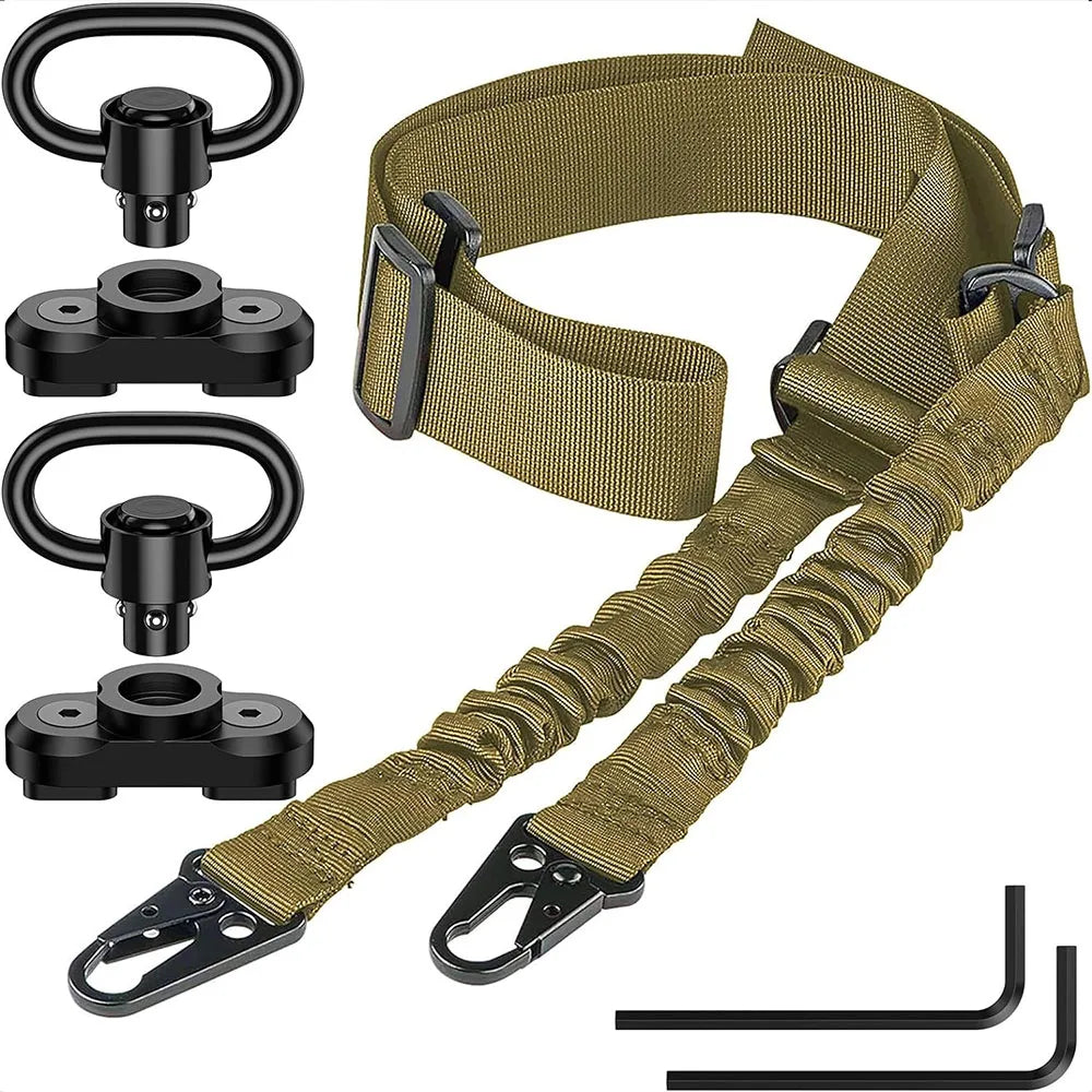 2 Point QD Rifle Sling with Length Adjuster Multi-Mission Sling Strap Outdoor Sport Tactical AR AK Rifle Universal Gun QD sling