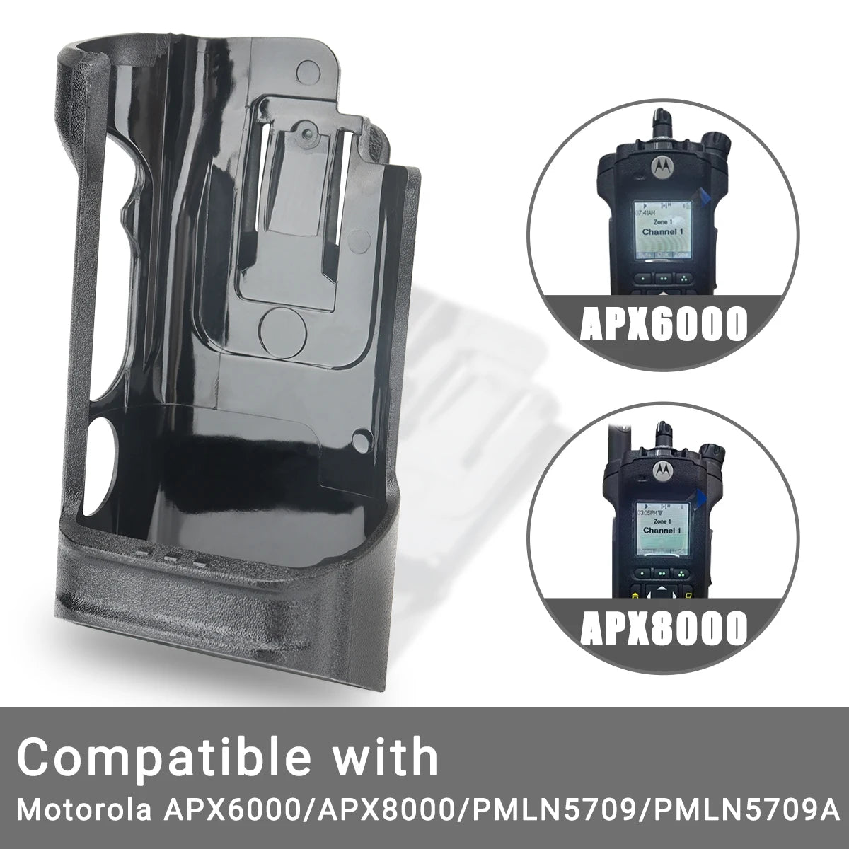 Clip Holster Carry Waist Case Fit Motorola APX6000/APX8000/PMLN5709/PMLN5709A Holder Case for Walkie Talkie Two Way Radio