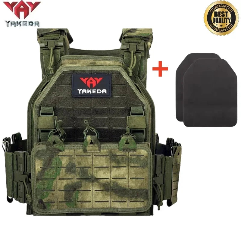 YAKEDA Tactical Vest 6094 Fast detachable light laser cut outdoor hunting black gear carry vest of high quality