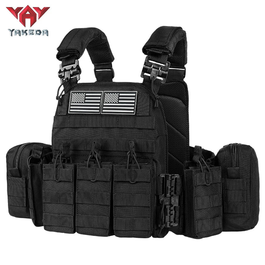 YAKEDA Shoulder and Waist Quick Release Hunting Adventure Vest Expandable System Wear-Resistant and Tear Resistant Material