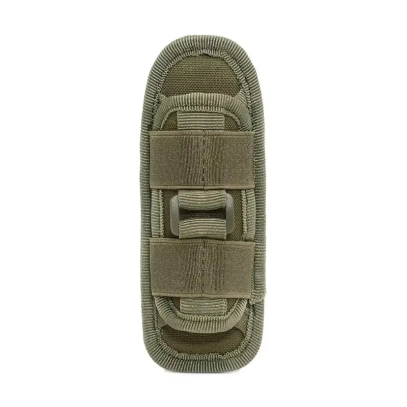 Tactical Flashlight Pouch Belt Torch Bag Durable Hunting Lighting Accessory Outdoor Survival Kits Case With 360 Degree Carabiner