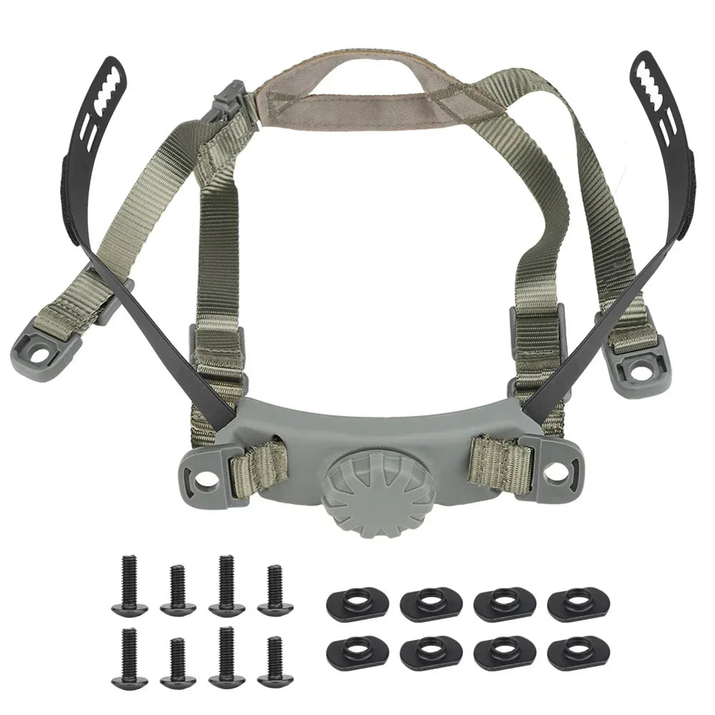 Helmet Inner Suspension System Portable CS Helmets Adjustable Head Lock Strap Accessories for Tactical Fast SF High Cut Helmet